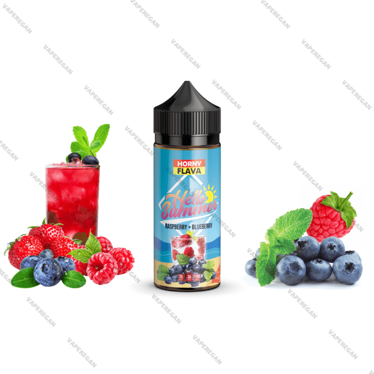 جویس هورنی بلوبری تمشک Horny Flava Raspberry Blueberry (120ml)