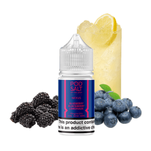 سالت نیکوتین پاد سالت توت آبی و سیاه لیموناد Pod Salt Blueberry Blackberry Lemonade Saltnic (30ml)