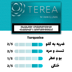 سیگار ترا ایلوما فیروزه ای ارمنستان ( تنباکو نعنا ) Terea Turquoise Armenia